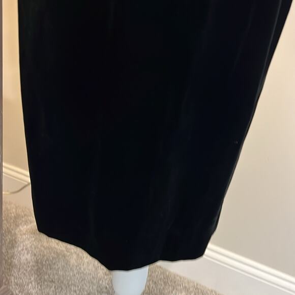 Beautiful Vintage GENET VIVIEN Black‎ Velvet Dress S Cocktail Sexy Sequined Gold - Picture 4 of 16